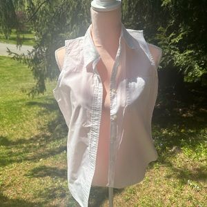 JONES NY WHITE BUTTON UP 90s STYLE TOP 🤍